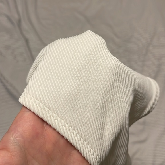 Aerie White Ribbed High-Waisted Bikini Bottom - Picture 3 of 3